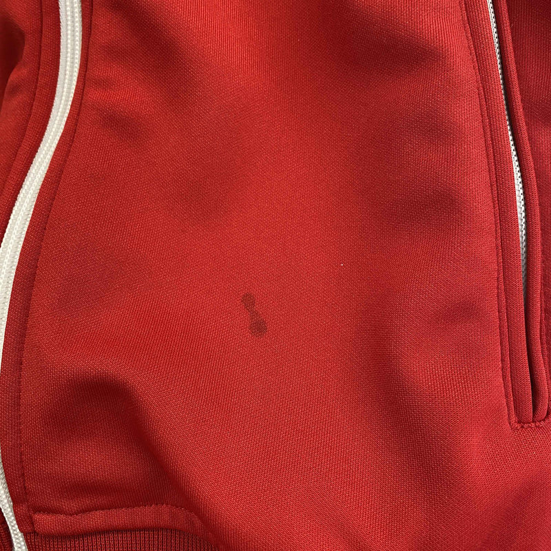 Men's Logo Print Track Jacket Red Size XS