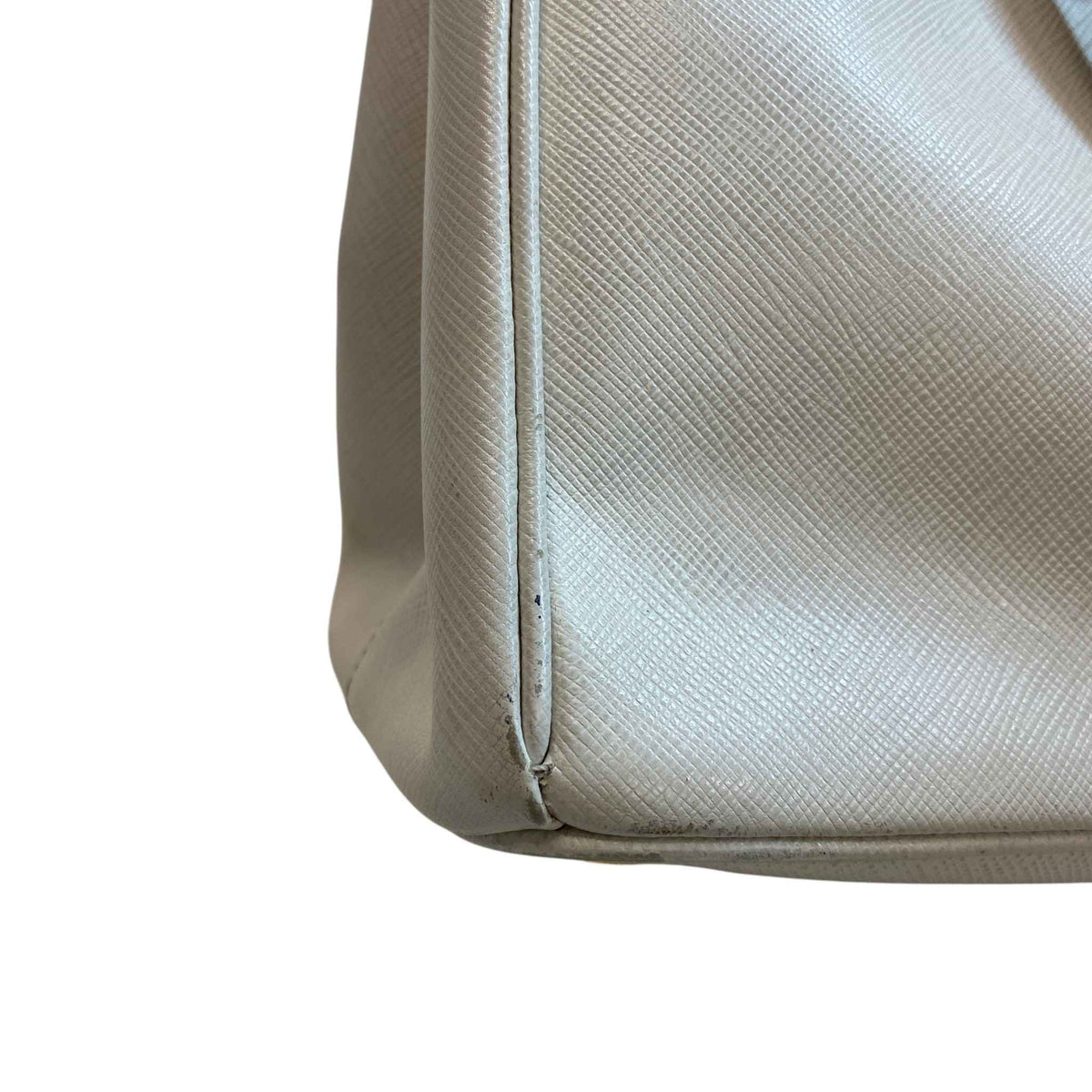 Women's Double Medium Saffiano Galleria Handbag Cream - Photo 16