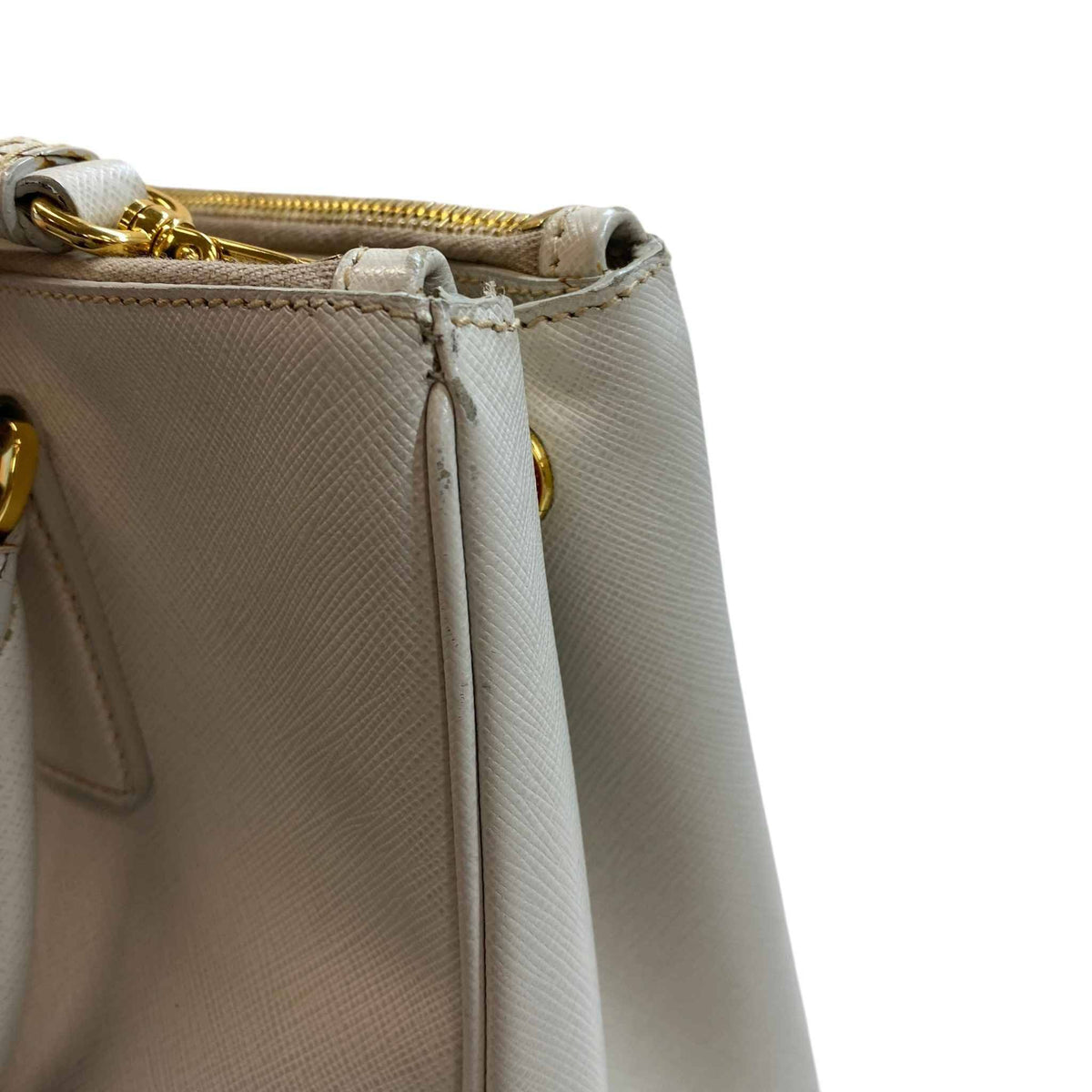 Women's Double Medium Saffiano Galleria Handbag Cream - Photo 17